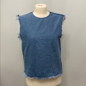 NWT Topshop denim sleeveless top SIZE 6